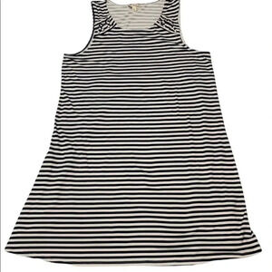 About a Girl navy and white striped jersey dress Sleeveless Size XL Casual Comfy
